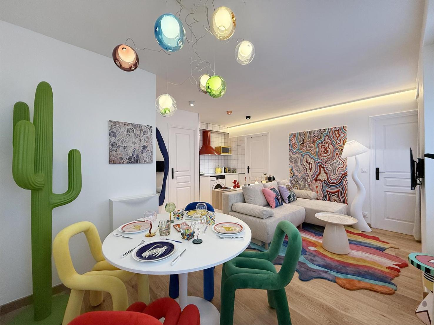 Apartment Pop Art & Vibrant Parisian Flat Ac Near Opera